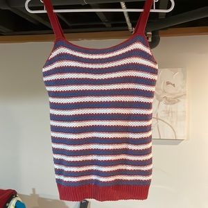 Cable knit tank top